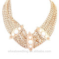 New design chunky gold stainless steel statement necklace